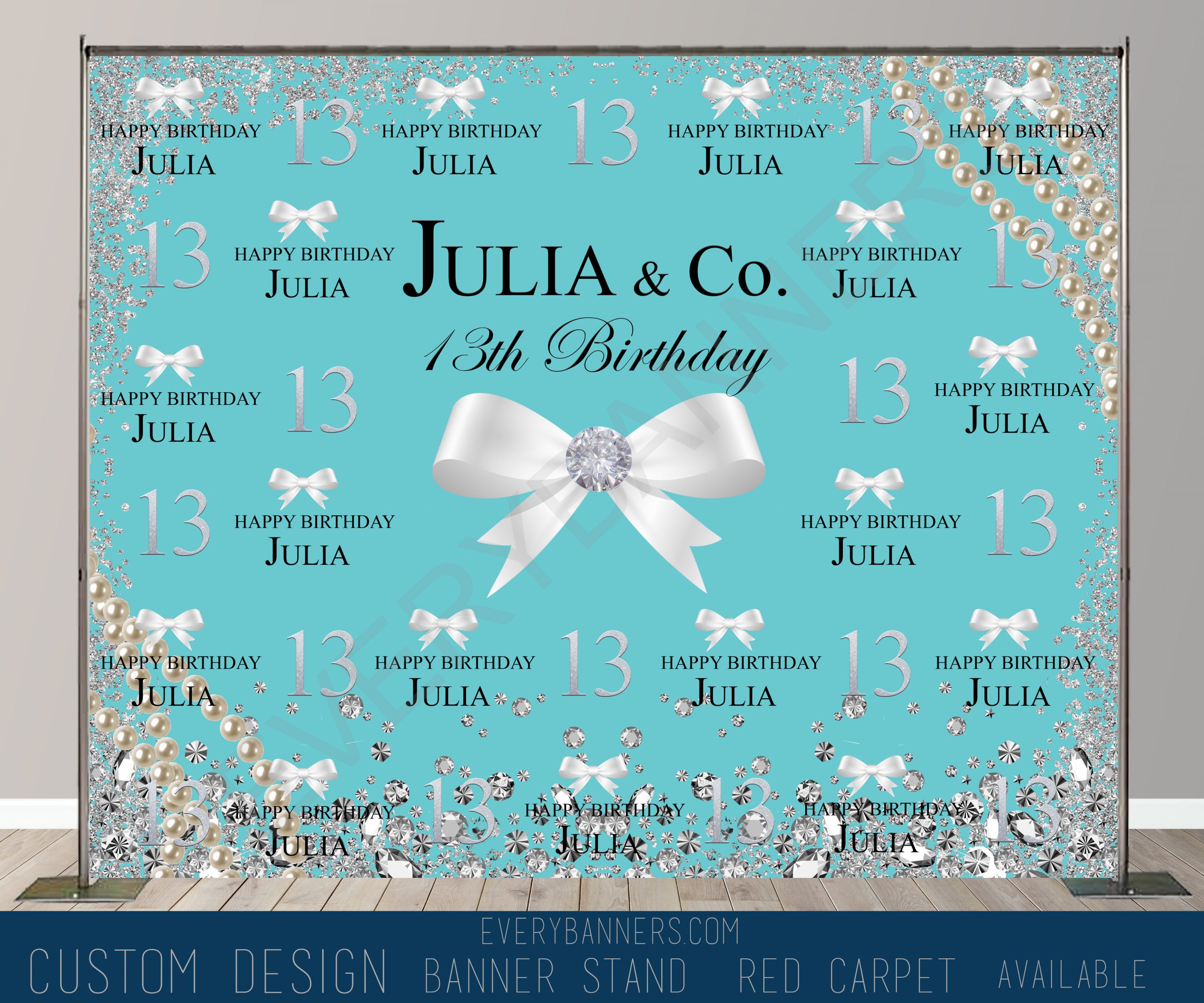 personalized tiffany and co backdrop