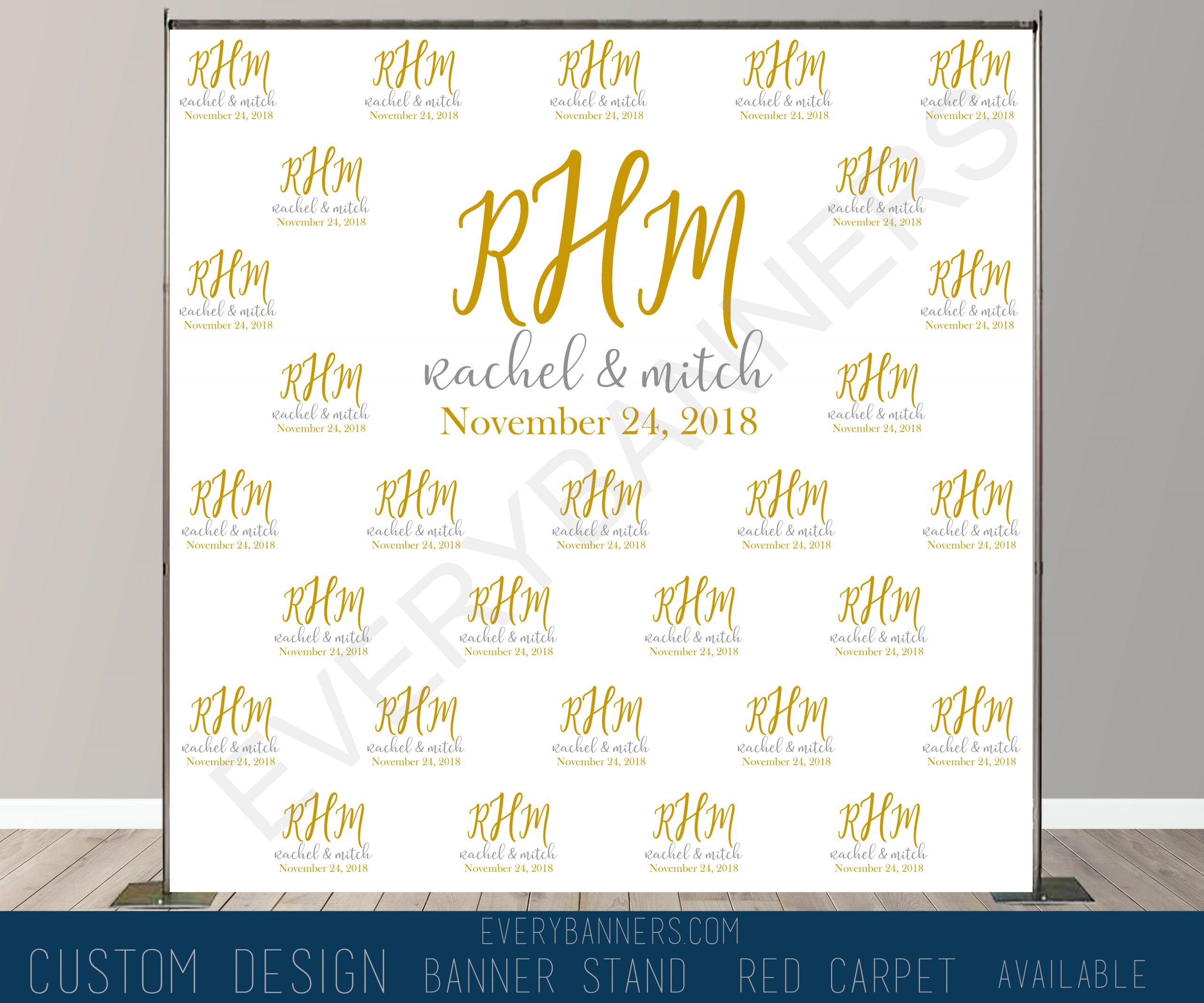 Wedding Step and Repeat Backdrop lowest price at everybanners