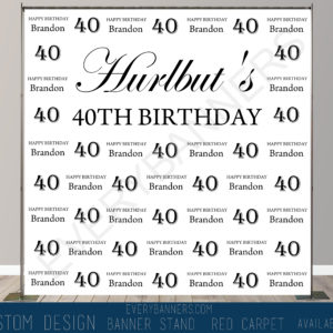 Personalized 40th Birthday Backdrop